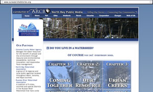 A screenshot of www.OurWatershedStories.org